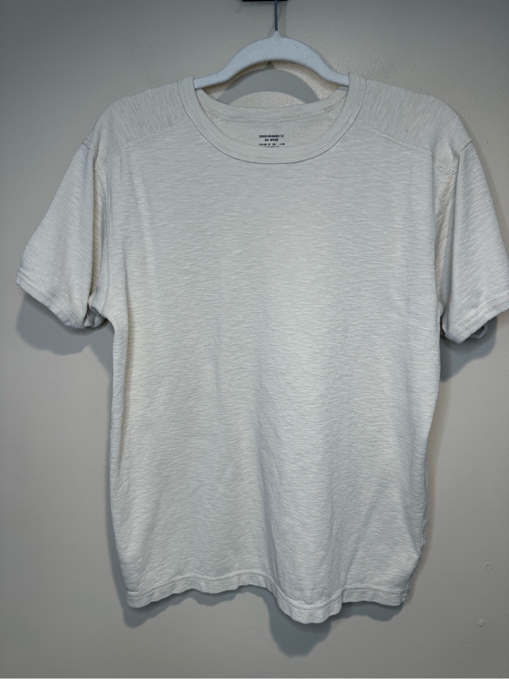 Buck Mason Men’s Service Rib Banded Tee size medium
